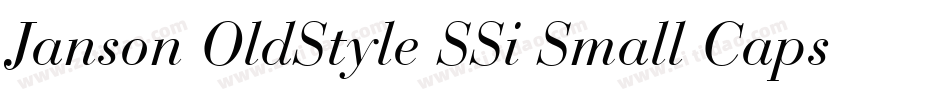 Janson OldStyle SSi Small Caps字体转换